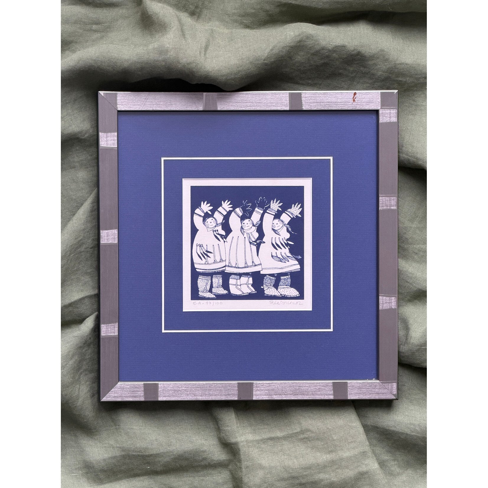 Rie Munoz Eskimo Dancers Lufthansa (Framed) | Rie Muñoz