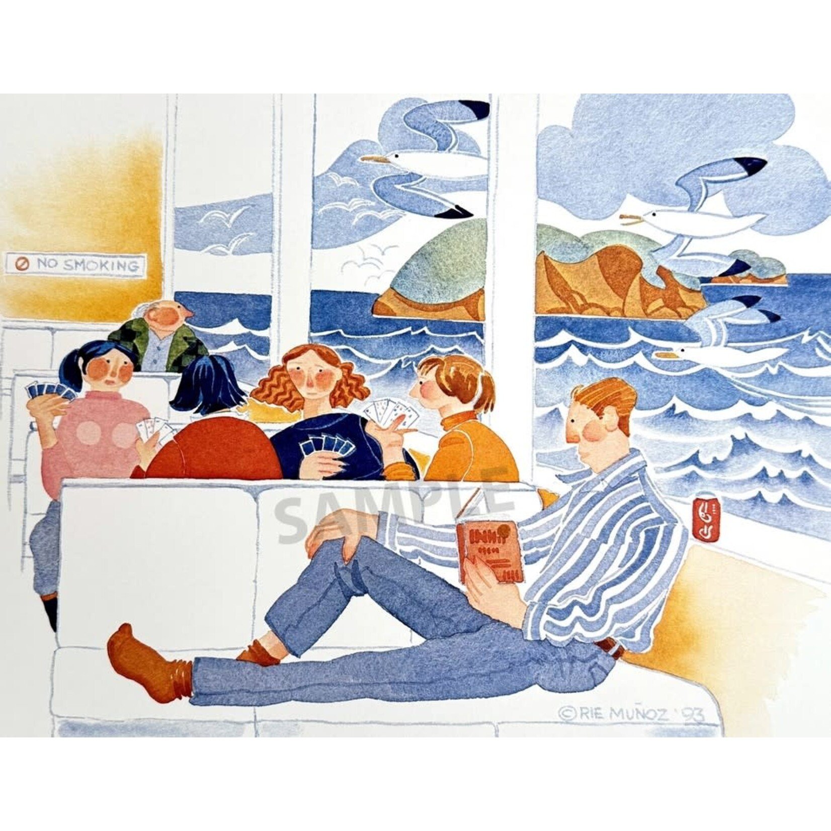 Rie Munoz Poker on the Ferry | Rie Muñoz