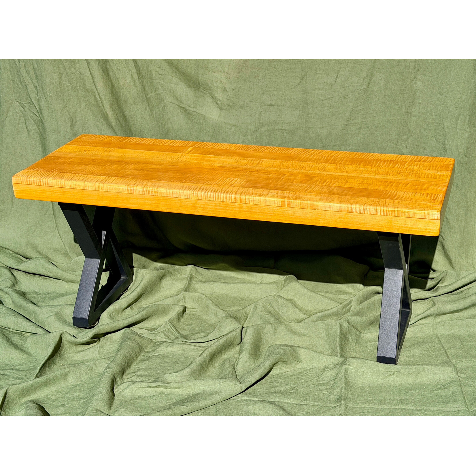 Great Land Home Maple, Poplar, and Steel Bench | Phil Paramore