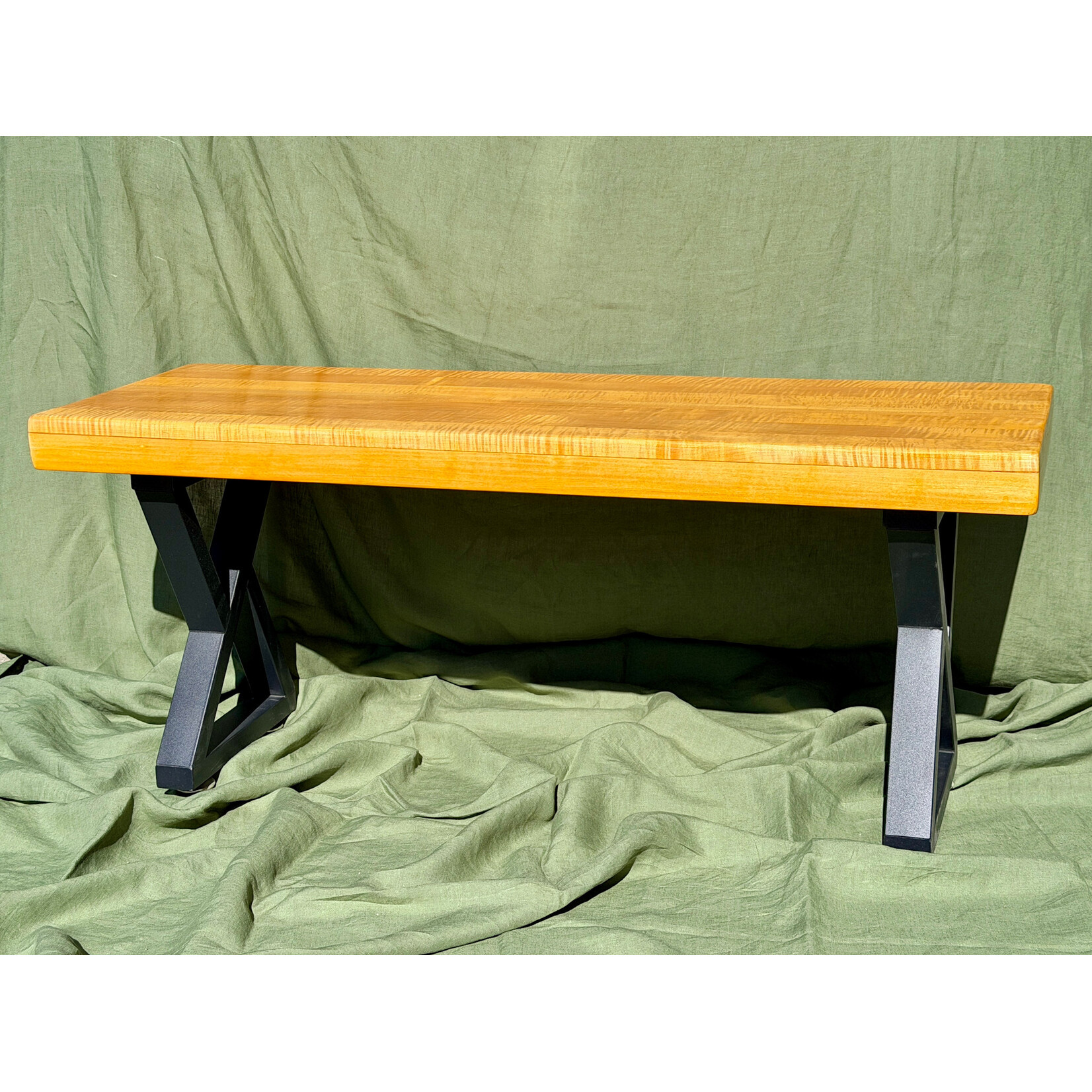 Great Land Home Maple, Poplar, and Steel Bench | Phil Paramore