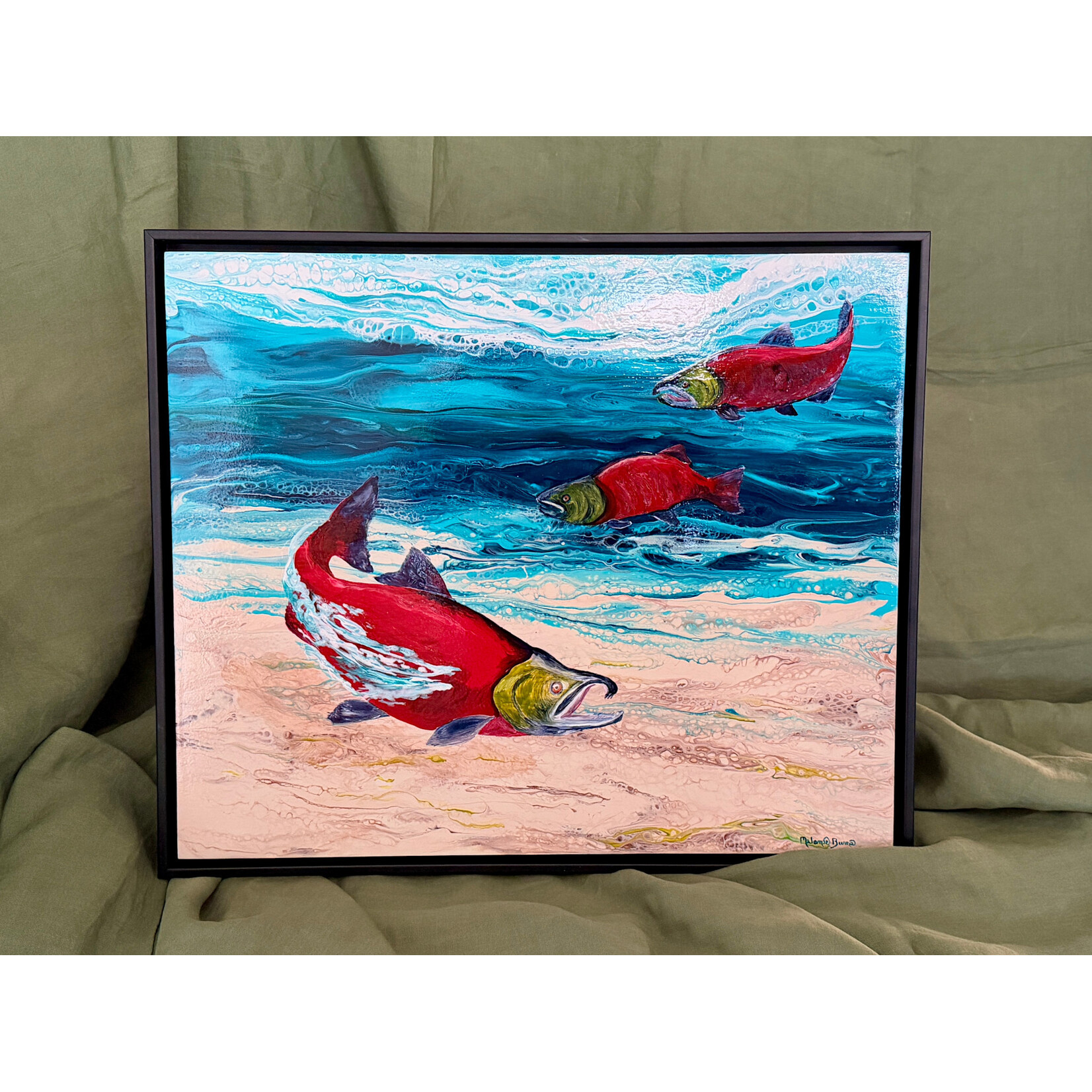 A Symphony of Art Smoked Salmon (Framed Original) | Melanie Burns