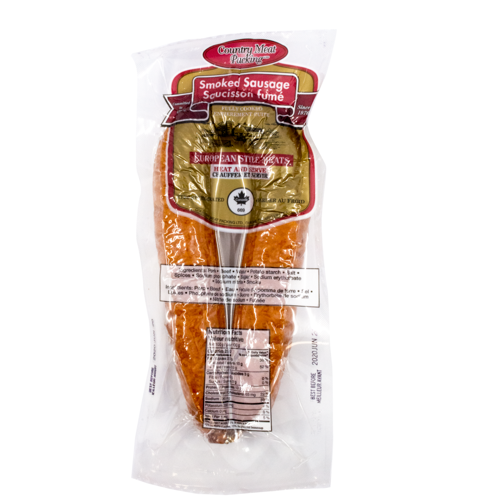 CMP CMP Pork Beef Sausage, Gelderse Rookworst 400g