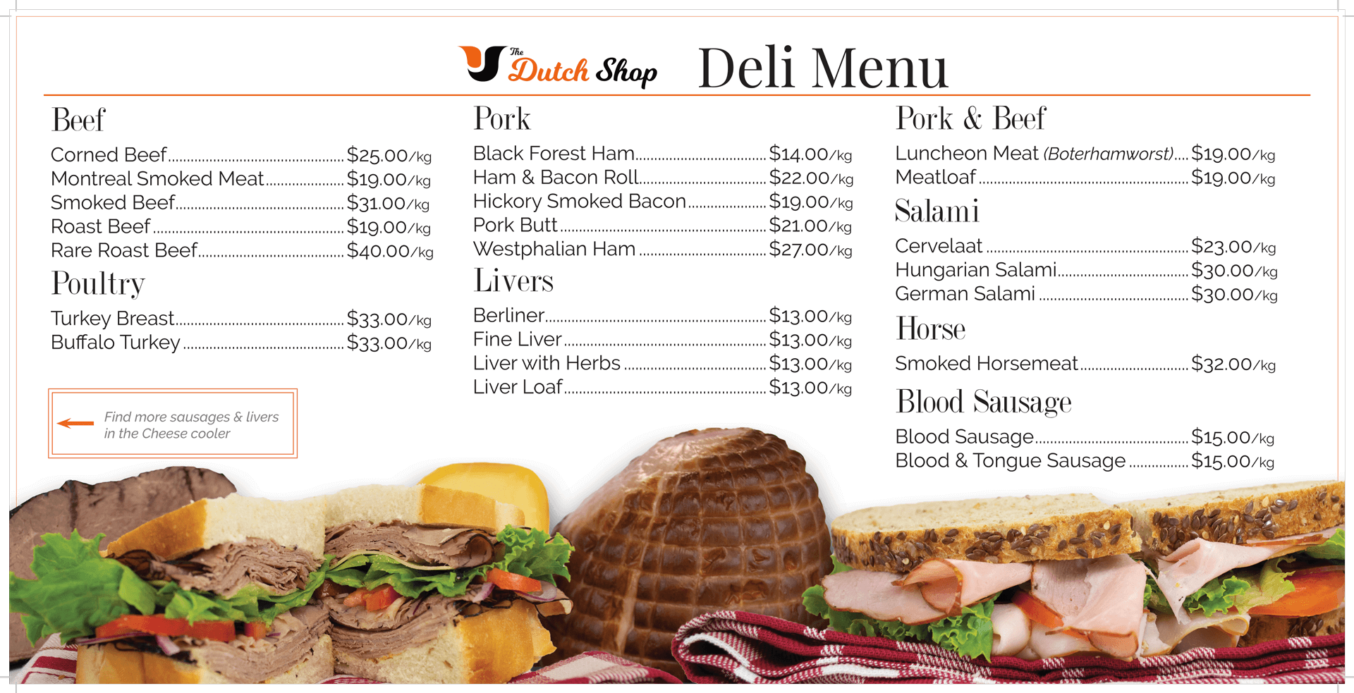 Deli Menu