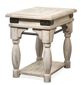 Riverside 27312 Regan Farmhouse White Chairside Table