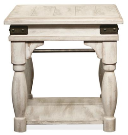 Riverside 27309 Regan Farmhouse White End Table