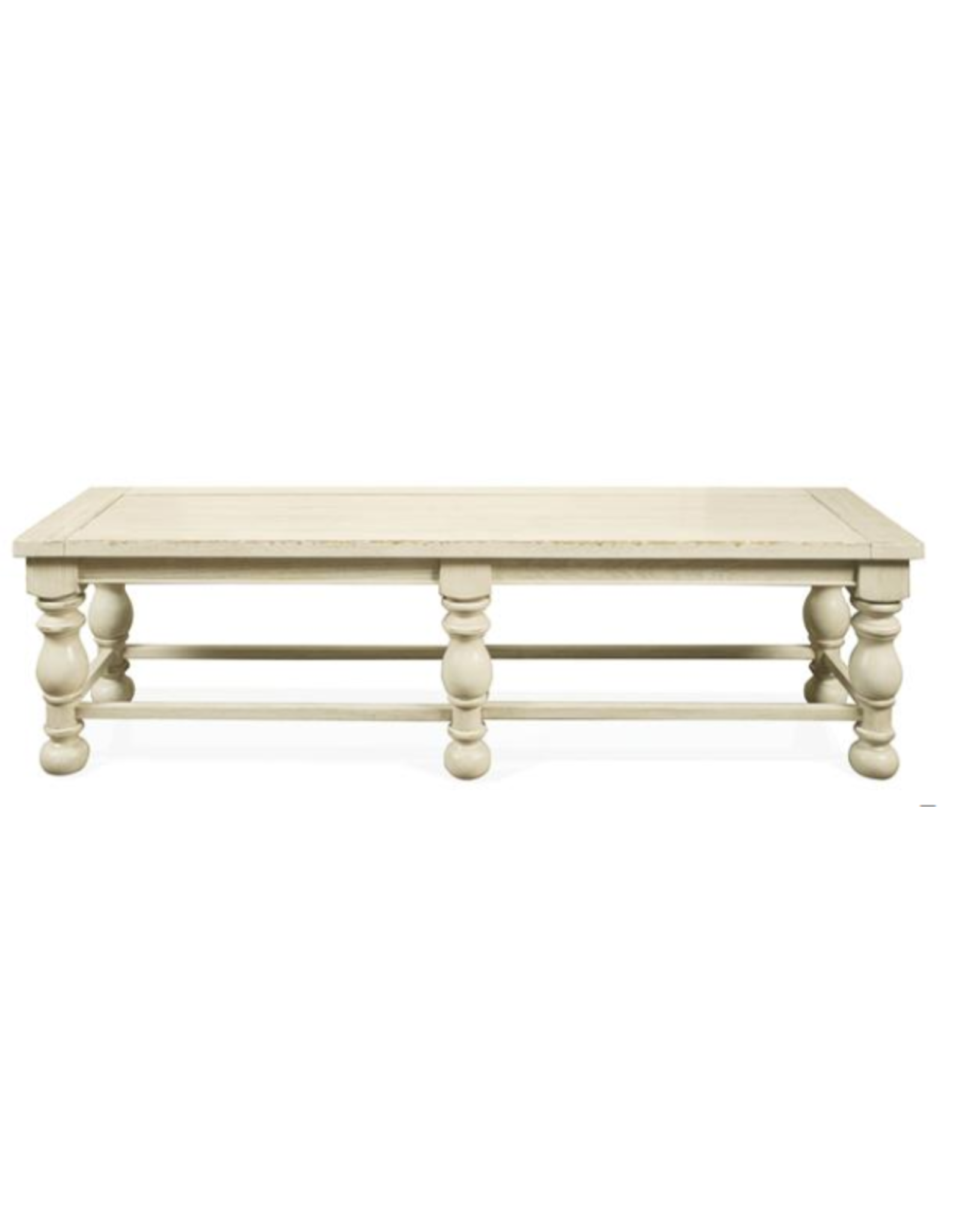 Riverside 21259 Aberdeen Weathered Worn White Dining Bench