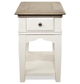 Riverside 59513 Myra Paperwhite Chairside Table