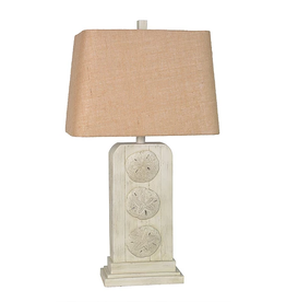 LPS-184 29.25"Polyresin Sand Dollar Table Lamp