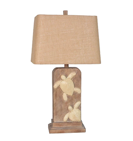 LPS-183 29.25" Polyresin Sea Turtle Table Lamp