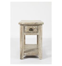 Jofran 1743-7 Artisan's Craft Chairside Table Washed Grey