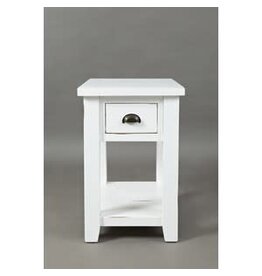 Jofran 1744-7 Artisan's Craft Chairside Table Weathered White