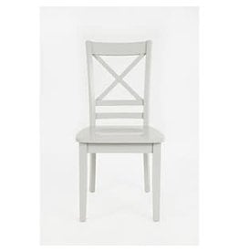 Jofran 252-806KD Simplicity X Back Dining Chair Dove Grey Finish