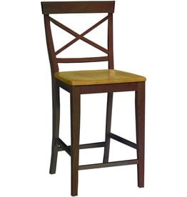 S58-6132B Cinnamon/Espresso X-Back Counter Stool