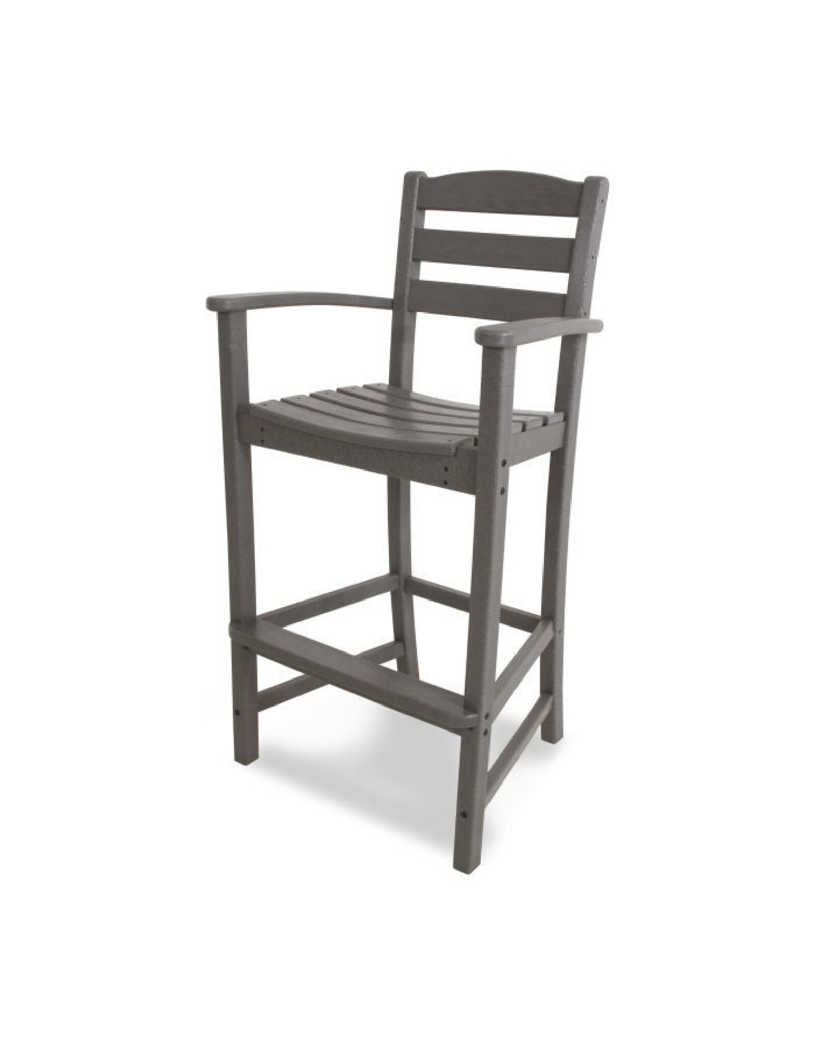 Polywood TD202GY La Casa Bar Arm Chair Slate Grey