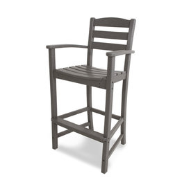 Polywood TD202GY La Casa Bar Arm Chair Slate Grey