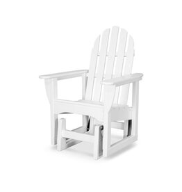 Polywood ADSGL-1WH Classic Adirondack Glider Chair White