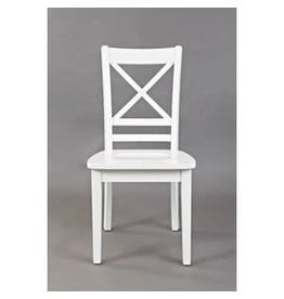 Jofran 652-806KD Simplicity X Back Dining Chair Paperwhite Finish