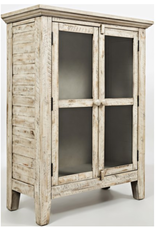 Jofran 1610-32 Rustic Shores 2 Door Cabinet Scrimshw