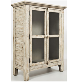 Jofran 1610-32 Rustic Shores 2 Door Cabinet Scrimshw