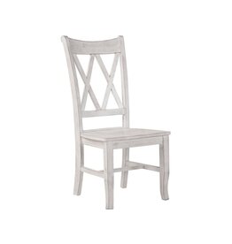 Ci28-220 Double X back Dining Chair Chalk & White