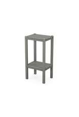 Polywood BSTGY Two Shelf Bar Side Table in Slate Grey