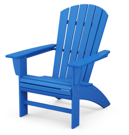 Polywood AD610PB Nautical Curveback Adirondack Chair in Pacific Blue