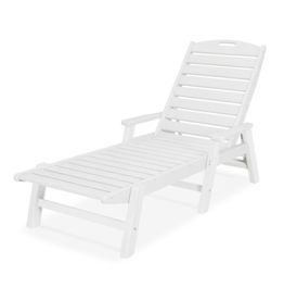 Polywood NCC2280WH Nautical Chaise With Arms in White