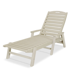 Polywood NCC2280SA Nautical Chaise With Arms in Sand