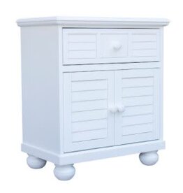 Cottage Creek 1736-0150  Beachfront Pure White 2-Door Nightstand