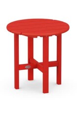 Polywood RST18SR Round 18" Side Table Sunset Red