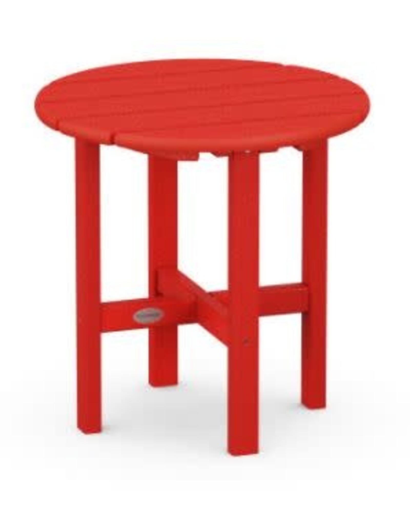 Polywood RST18SR Round 18" Side Table Sunset Red