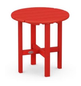 Polywood RST18SR Round 18" Side Table Sunset Red