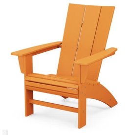 Polywood AD620TA Modern Curveback Adirondack Chair Tangerine