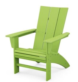 Polywood AD620LI Modern Curveback Adirondack Chair Lime