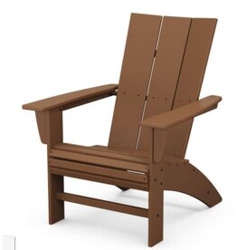 Polywood AD620TE Modern Curveback Adirondack Chair Teak