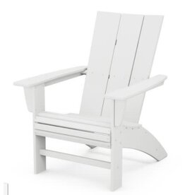 Polywood AD620WH Modern Curveback Adirondack Chair White