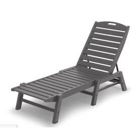 Polywood NAC2280GY Nautical Chaise Slate Grey