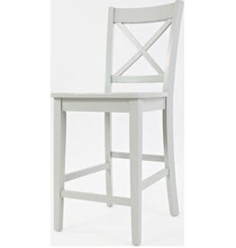 Jofran 252-BS806KD Simplicity X Back Counter Stool Dove Grey Finish