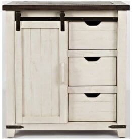 Jofran 1706-32 Madison County 3 Drawer Barn Door Accent Cabinet