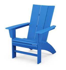 Polywood AD620PB Modern Curveback Adirondack Chair Pacific Blue