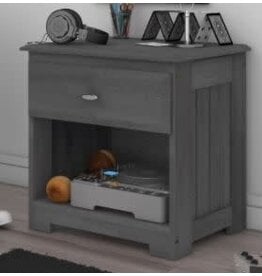 Discovery World Furniture 83260 1 Drawer Nightstand Charcoal