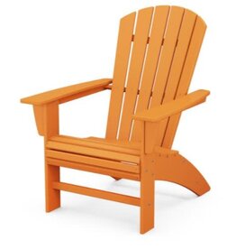 Polywood AD610TA Nautical Curveback Adirondack Chair in Tangerine