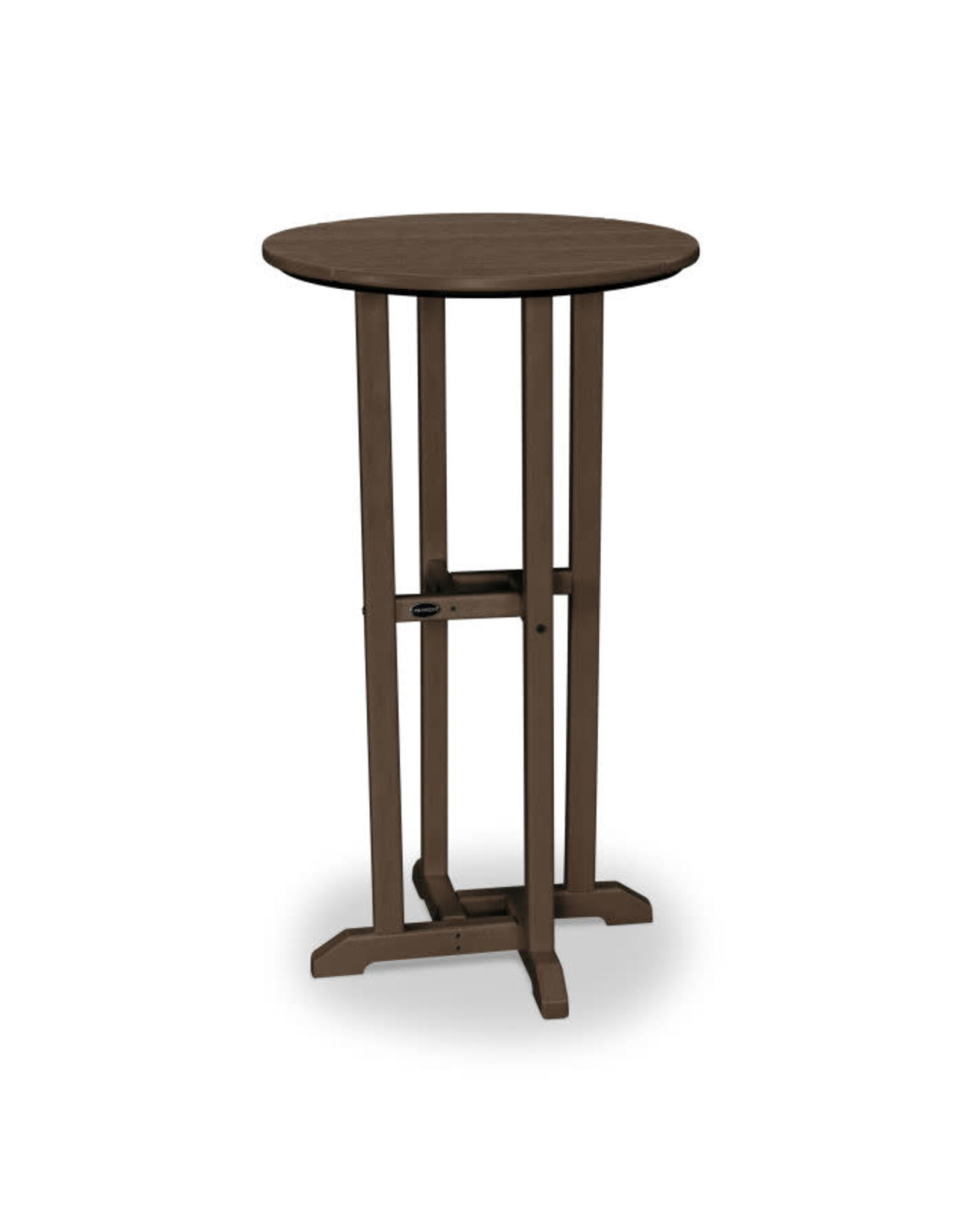 Polywood RBT124MA 24" Round Farmhouse Bar Bistro Table Mahogany