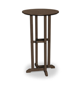 Polywood RBT124MA 24" Round Farmhouse Bar Bistro Table Mahogany