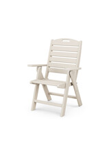 Polywood NCH38SA Nautical Highback Folding Chair in Sand