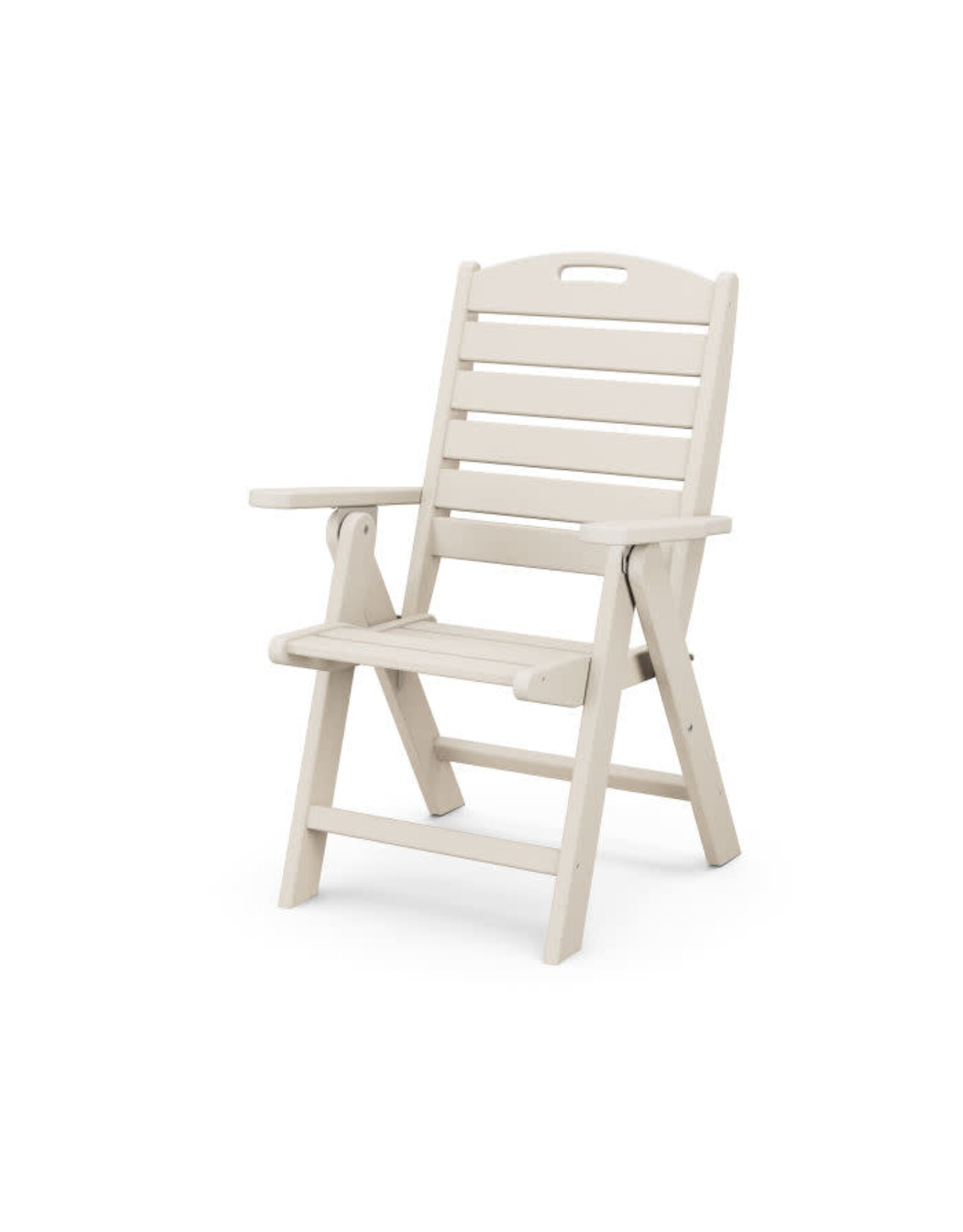 Polywood NCH38SA Nautical Highback Folding Chair in Sand