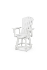 Polywood ADDSV611WH Nautical Adirondack Swivel Counter Chair White