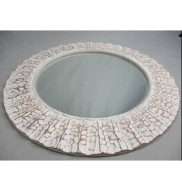 MDA-SC-52W Round Whitewash Mirror