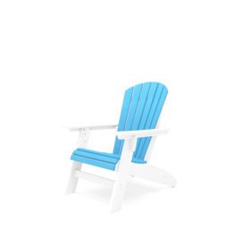 SCA001-DWSB St. Simons Curved Back Adirondack Chair in Destin White/Summer Blue