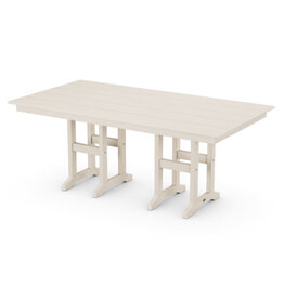 Polywood FDT3772SA Lakeside 37 X 72 Farmhouse Dining Table Sand